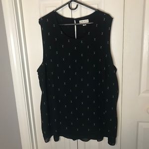 Ava & Viv, 3x, Sleeveless Blouse, Keyhole Back